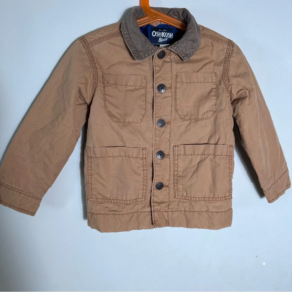 OshKosh B'gosh Tan Brown Button-Front Barn Jacket